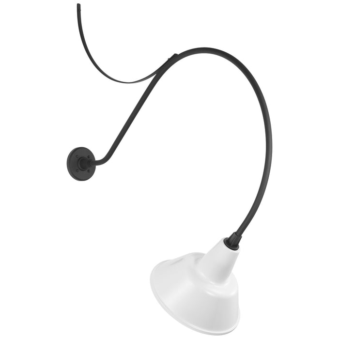 Visual Comfort Signature TOB 2807MBK/S1-WHT LED Barn Light, Matte Black