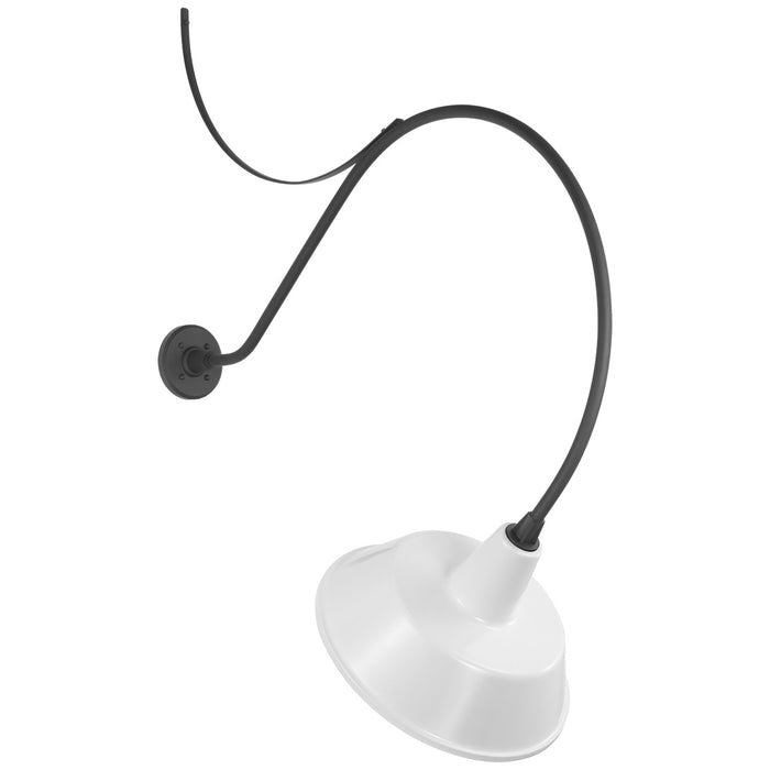 Visual Comfort Signature TOB 2807MBK/S2-WHT LED Barn Light, Matte Black