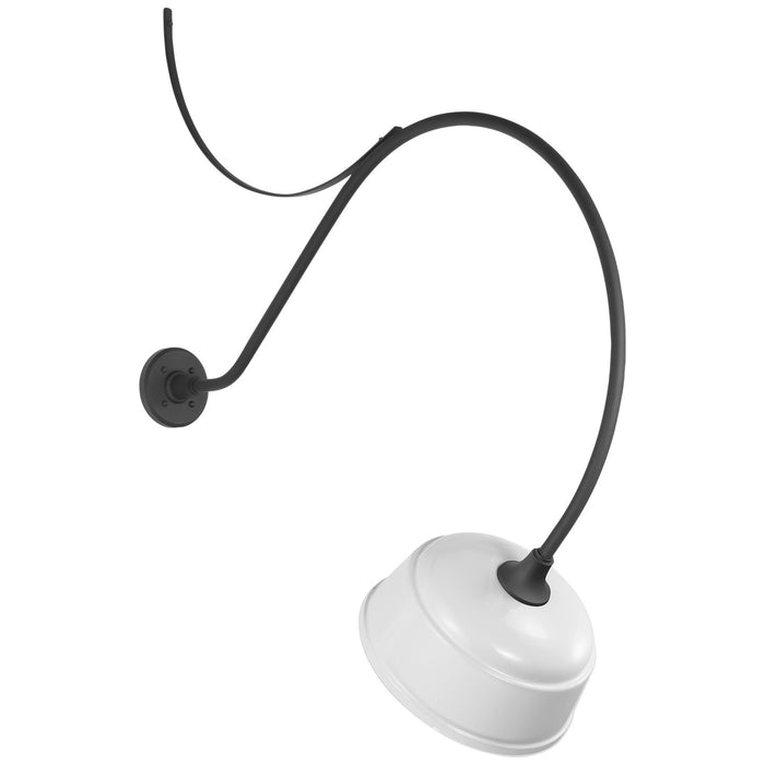 Visual Comfort Signature TOB 2807MBK/S6-WHT LED Barn Light, Matte Black