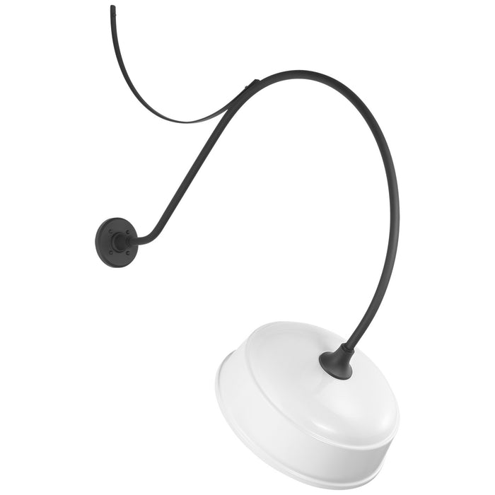 Visual Comfort Signature TOB 2807MBK/S7-WHT LED Barn Light, Matte Black