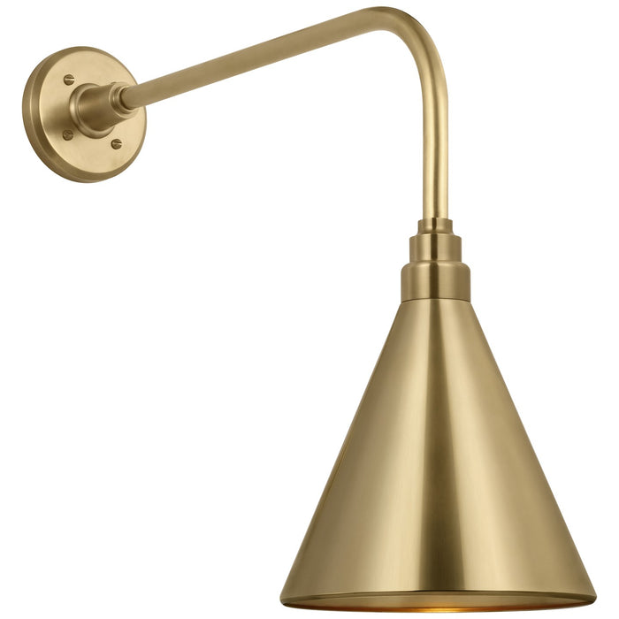 Visual Comfort Signature TOB 2809HAB/S10-HAB LED Barn Light, Hand-Rubbed Antique Brass