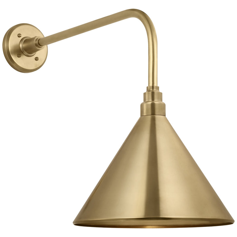 Visual Comfort Signature TOB 2809HAB/S11-HAB LED Barn Light, Hand-Rubbed Antique Brass