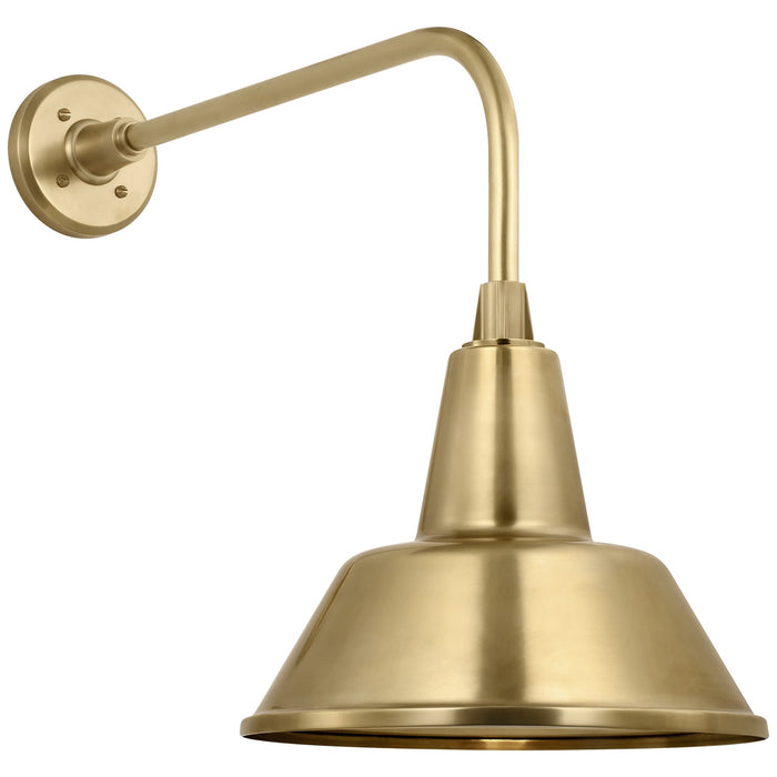 Visual Comfort Signature TOB 2809HAB/S1-HAB LED Barn Light, Hand-Rubbed Antique Brass