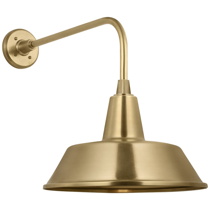 Visual Comfort Signature TOB 2809HAB/S2-HAB LED Barn Light, Hand-Rubbed Antique Brass