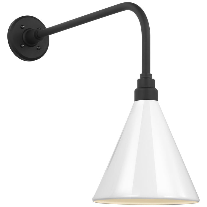 Visual Comfort Signature TOB 2809MBK/S10-WHT LED Barn Light, Matte Black