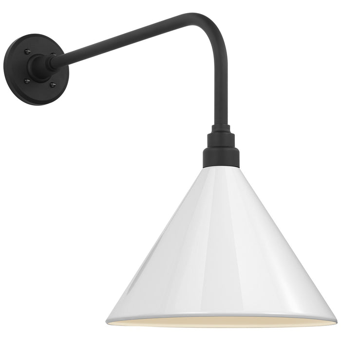 Visual Comfort Signature TOB 2809MBK/S11-WHT LED Barn Light, Matte Black