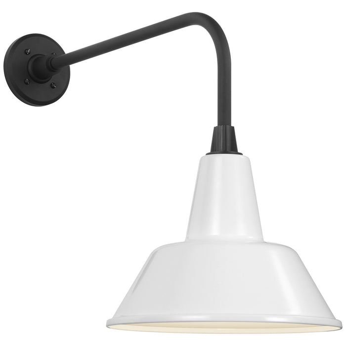 Visual Comfort Signature TOB 2809MBK/S1-WHT LED Barn Light, Matte Black