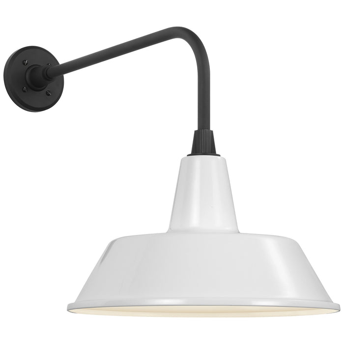 Visual Comfort Signature TOB 2809MBK/S2-WHT LED Barn Light, Matte Black