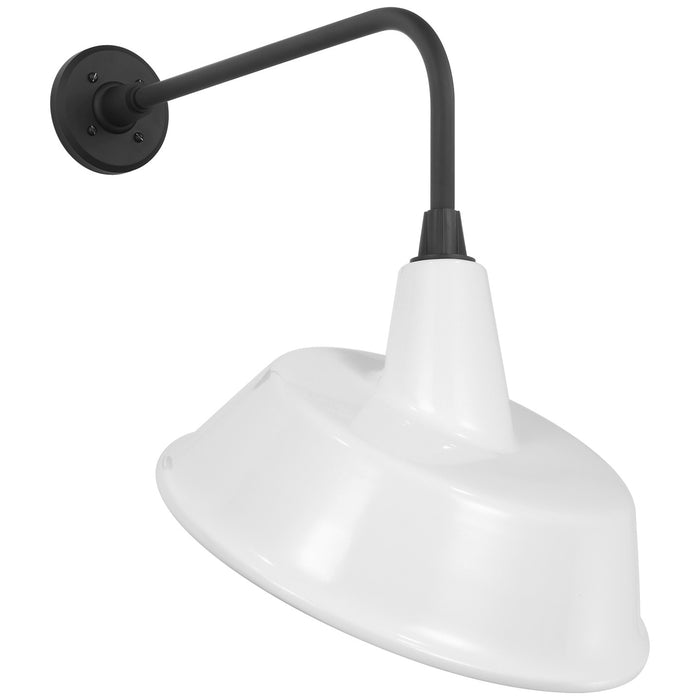 Visual Comfort Signature TOB 2809MBK/S4-WHT LED Barn Light, Matte Black