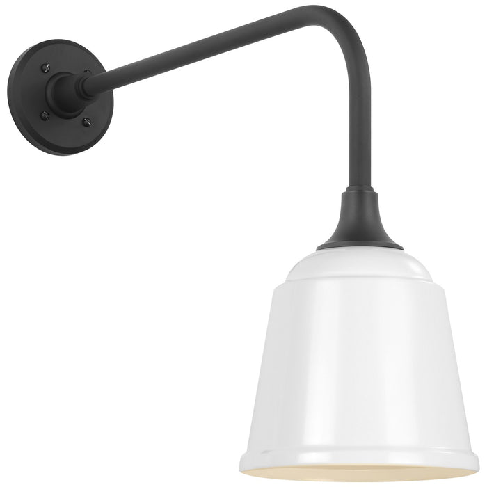 Visual Comfort Signature TOB 2809MBK/S5-WHT LED Barn Light, Matte Black