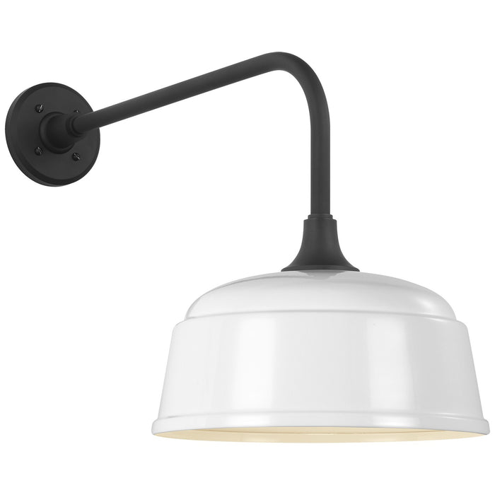 Visual Comfort Signature TOB 2809MBK/S6-WHT LED Barn Light, Matte Black
