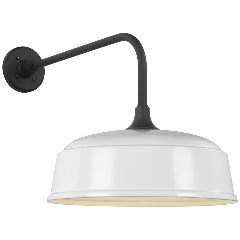 Visual Comfort Signature TOB 2809MBK/S7-WHT LED Barn Light, Matte Black