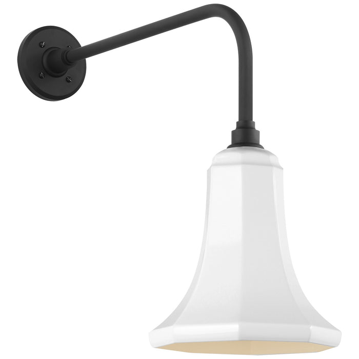 Visual Comfort Signature TOB 2809MBK/S9-WHT LED Barn Light, Matte Black