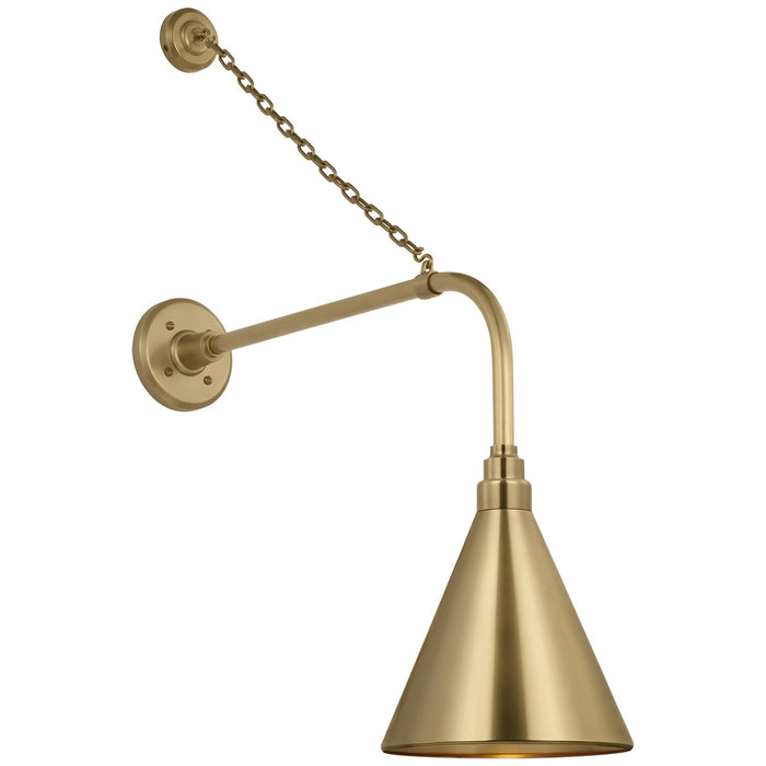 Visual Comfort Signature TOB 2810HAB/S10-HAB LED Barn Light, Hand-Rubbed Antique Brass