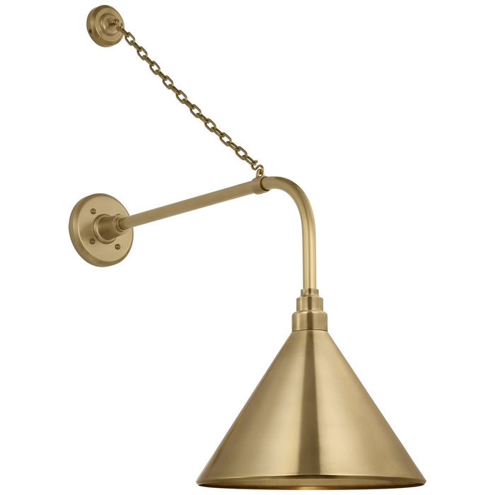 Visual Comfort Signature TOB 2810HAB/S11-HAB LED Barn Light, Hand-Rubbed Antique Brass