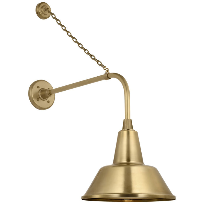 Visual Comfort Signature TOB 2810HAB/S1-HAB LED Barn Light, Hand-Rubbed Antique Brass