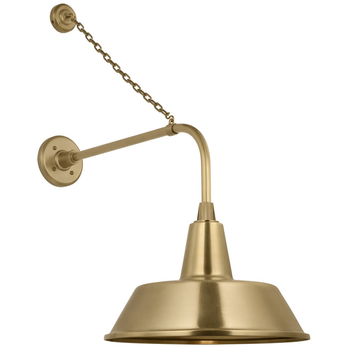 Visual Comfort Signature TOB 2810HAB/S2-HAB LED Barn Light, Hand-Rubbed Antique Brass