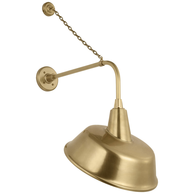 Visual Comfort Signature TOB 2810HAB/S4-HAB LED Barn Light, Hand-Rubbed Antique Brass