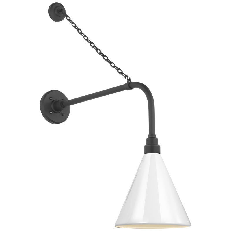 Visual Comfort Signature TOB 2810MBK/S10-WHT LED Barn Light, Matte Black