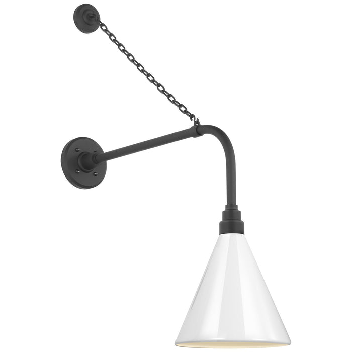 Visual Comfort Signature TOB 2810MBK/S10-WHT LED Barn Light, Matte Black