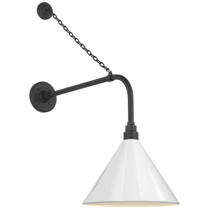 Visual Comfort Signature TOB 2810MBK/S11-WHT LED Barn Light, Matte Black