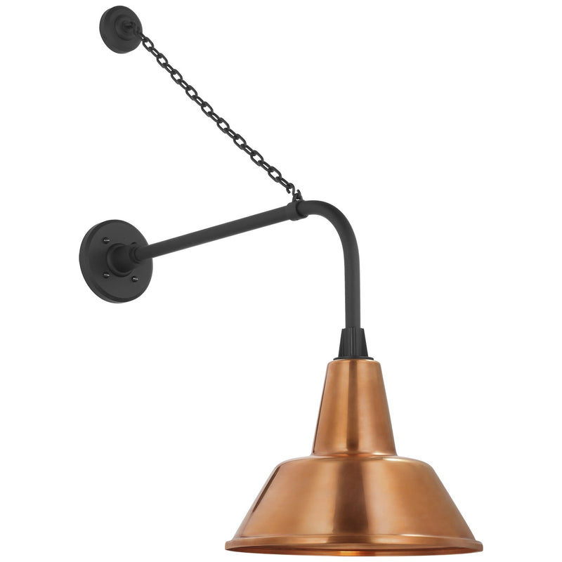 Visual Comfort Signature TOB 2810MBK/S1-SC LED Barn Light, Matte Black