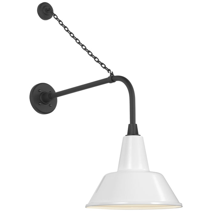 Visual Comfort Signature TOB 2810MBK/S1-WHT LED Barn Light, Matte Black