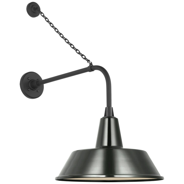 Visual Comfort Signature TOB 2810MBK/S2-G LED Barn Light, Matte Black