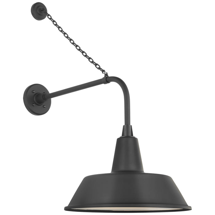 Visual Comfort Signature TOB 2810MBK/S2-MBK LED Barn Light, Matte Black