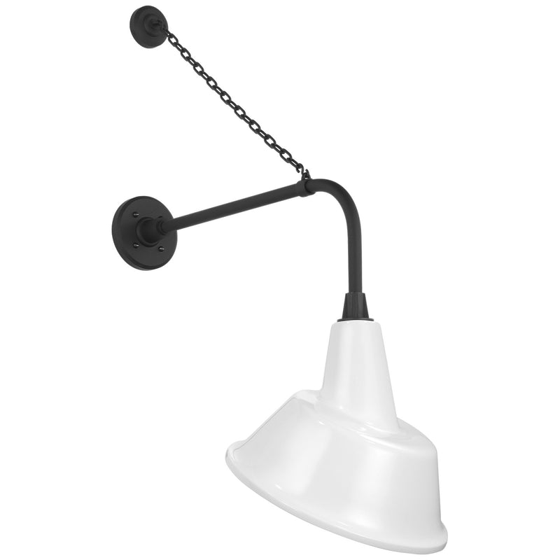 Visual Comfort Signature TOB 2810MBK/S3-WHT LED Barn Light, Matte Black