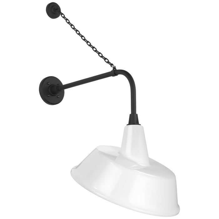 Visual Comfort Signature TOB 2810MBK/S4-WHT LED Barn Light, Matte Black