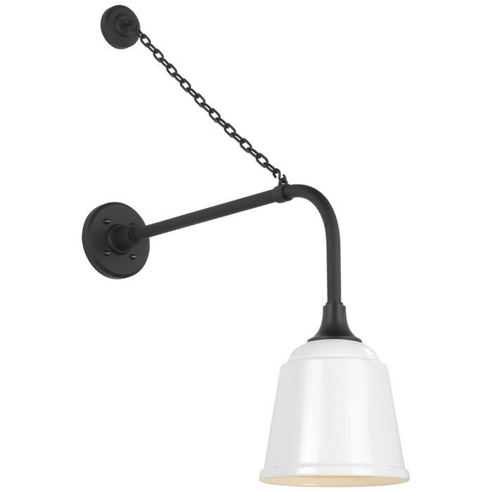 Visual Comfort Signature TOB 2810MBK/S5-WHT LED Barn Light, Matte Black