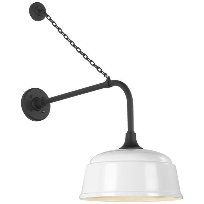 Visual Comfort Signature TOB 2810MBK/S6-WHT LED Barn Light, Matte Black