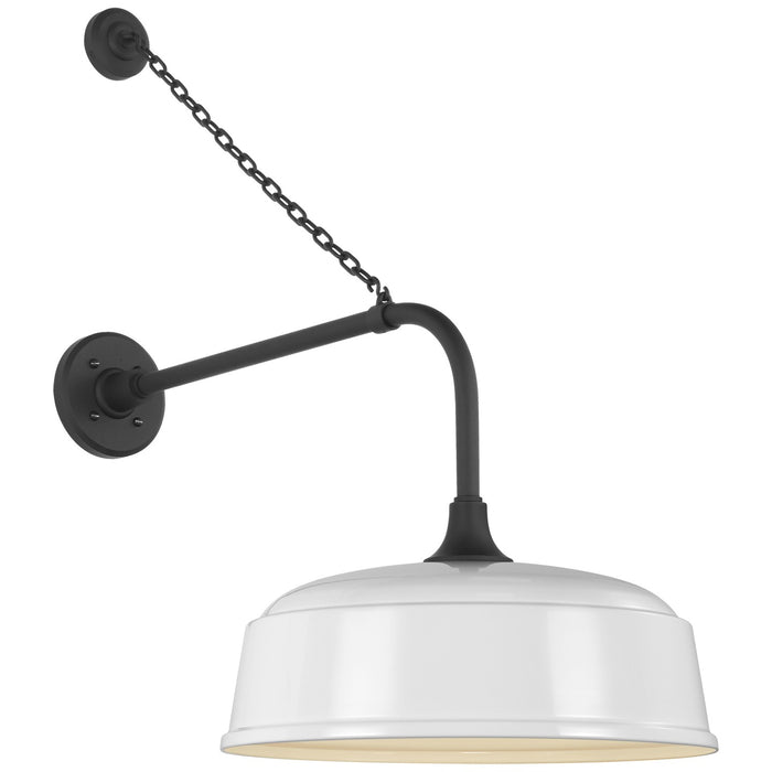 Visual Comfort Signature TOB 2810MBK/S7-WHT LED Barn Light, Matte Black