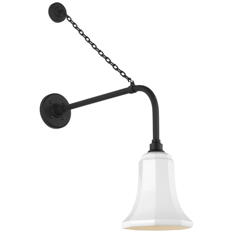 Visual Comfort Signature TOB 2810MBK/S8-WHT LED Barn Light, Matte Black