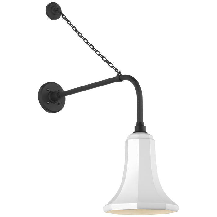 Visual Comfort Signature TOB 2810MBK/S9-WHT LED Barn Light, Matte Black