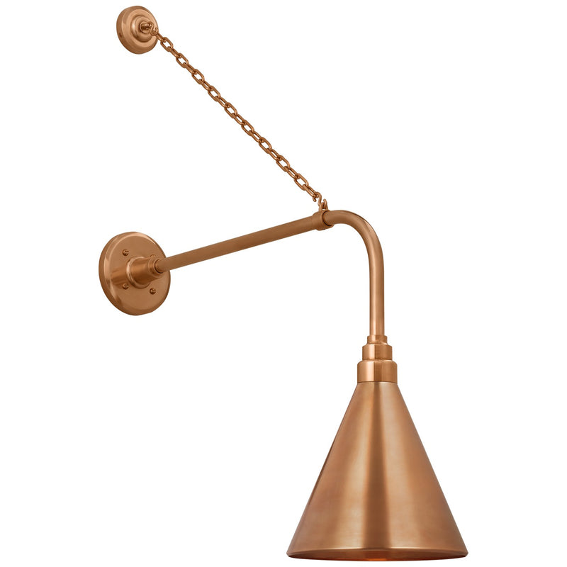 Visual Comfort Signature TOB 2810SC/S10-SC LED Barn Light, Soft Copper