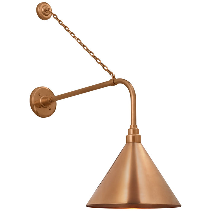 Visual Comfort Signature TOB 2810SC/S11-SC LED Barn Light, Soft Copper