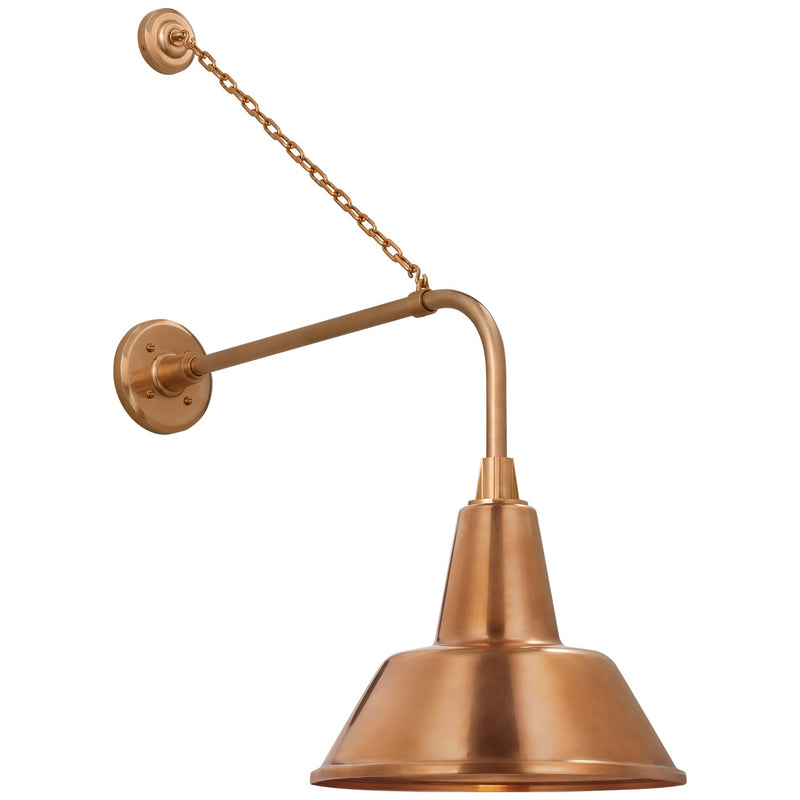 Visual Comfort Signature TOB 2810SC/S1-SC LED Barn Light, Soft Copper