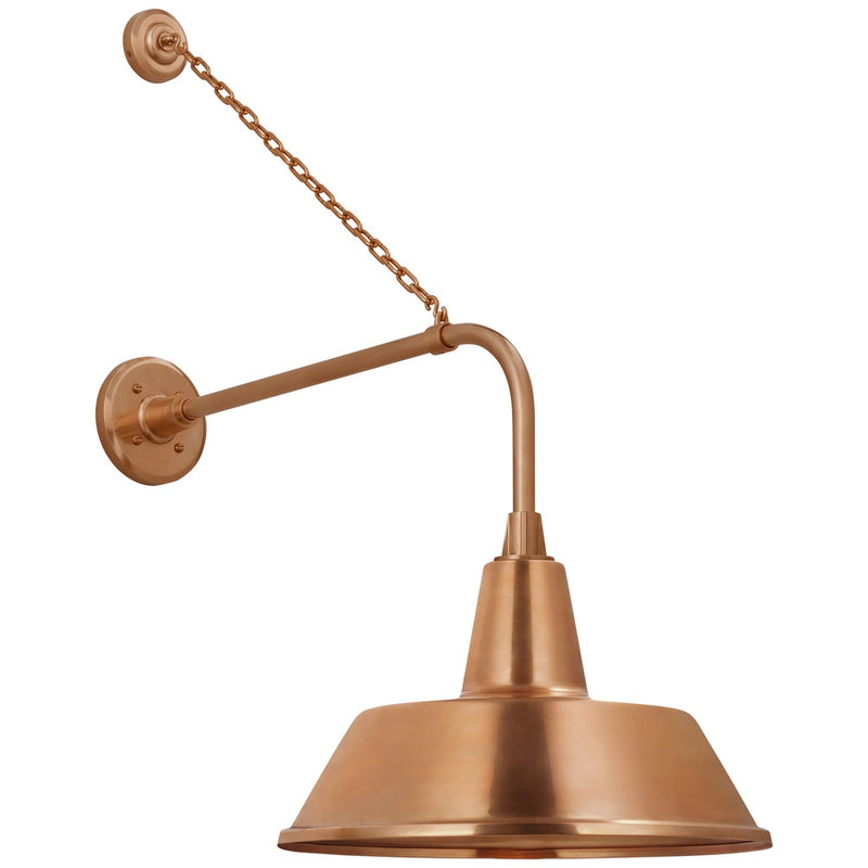 Visual Comfort Signature TOB 2810SC/S2-SC LED Barn Light, Soft Copper