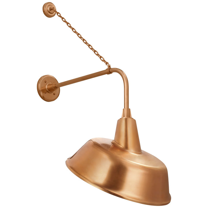 Visual Comfort Signature TOB 2810SC/S4-SC LED Barn Light, Soft Copper