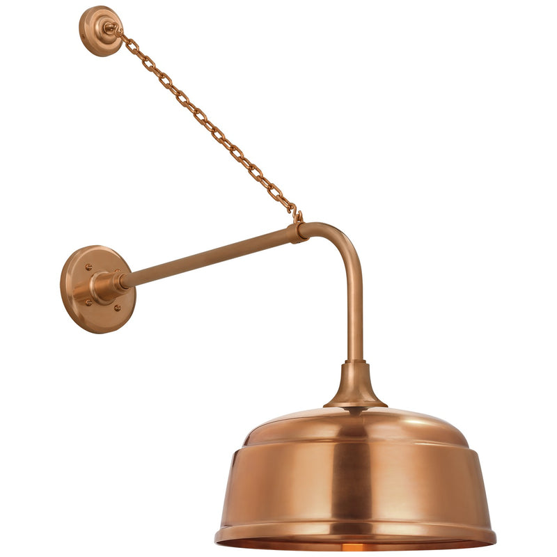 Visual Comfort Signature TOB 2810SC/S6-SC LED Barn Light, Soft Copper