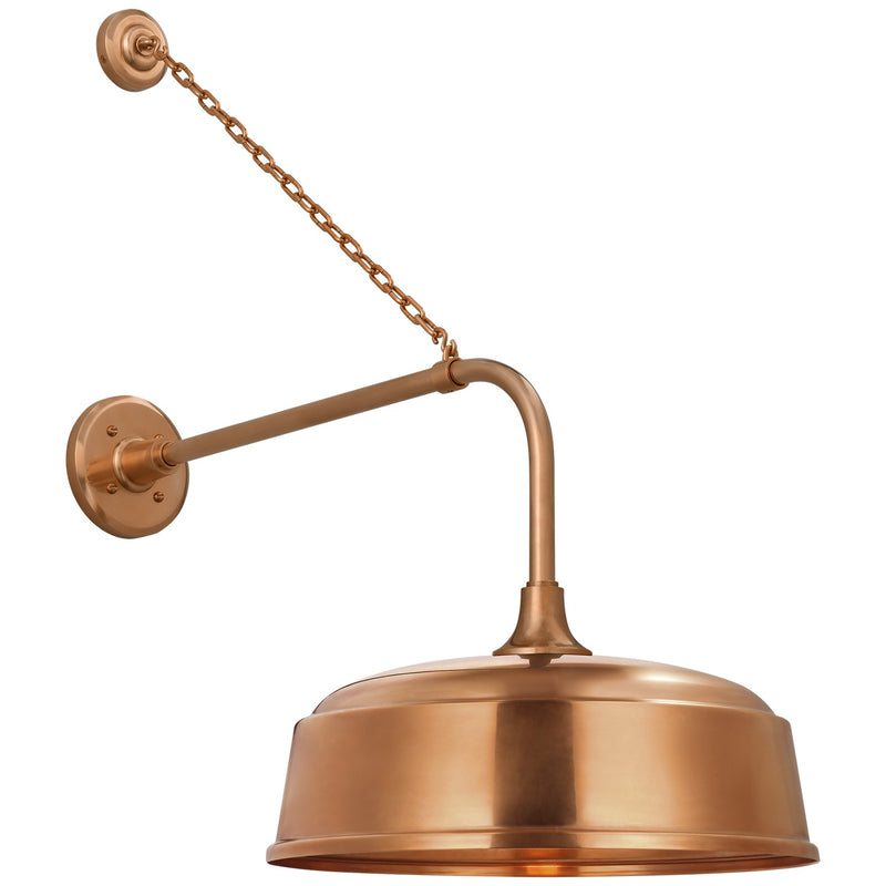 Visual Comfort Signature TOB 2810SC/S7-SC LED Barn Light, Soft Copper