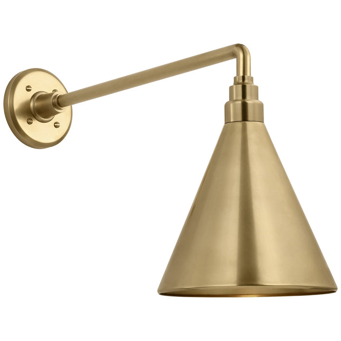 Visual Comfort Signature TOB 2812HAB/S10-HAB LED Barn Light, Hand-Rubbed Antique Brass
