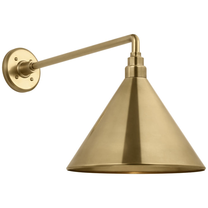 Visual Comfort Signature TOB 2812HAB/S11-HAB LED Barn Light, Hand-Rubbed Antique Brass