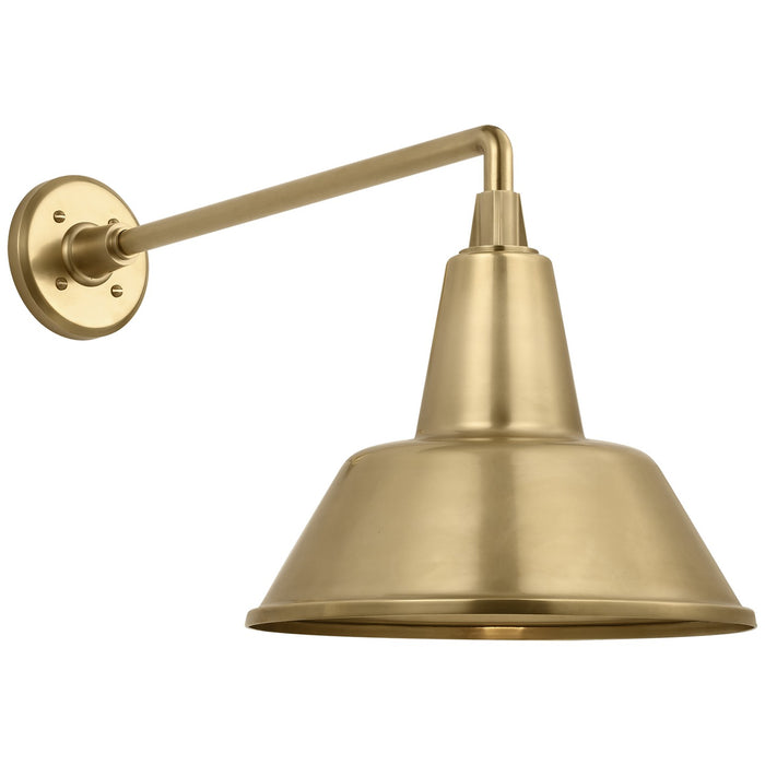 Visual Comfort Signature TOB 2812HAB/S1-HAB LED Barn Light, Hand-Rubbed Antique Brass