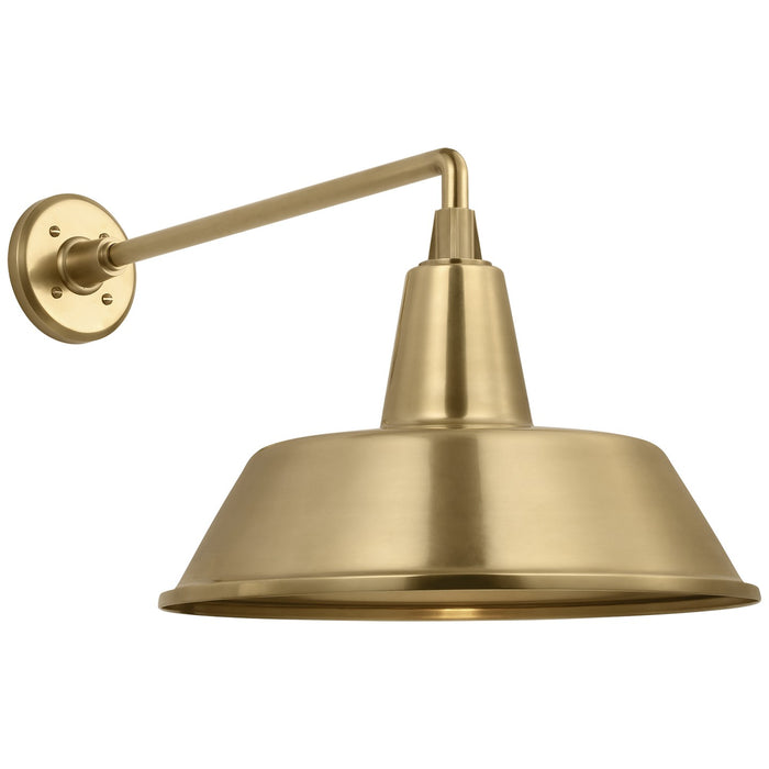 Visual Comfort Signature TOB 2812HAB/S2-HAB LED Barn Light, Hand-Rubbed Antique Brass