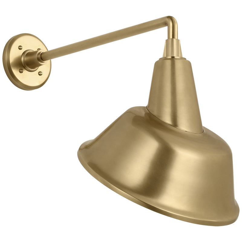 Visual Comfort Signature TOB 2812HAB/S3-HAB LED Barn Light, Hand-Rubbed Antique Brass