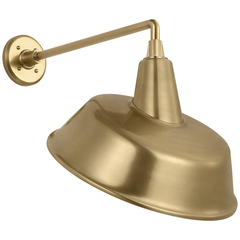 Visual Comfort Signature TOB 2812HAB/S4-HAB LED Barn Light, Hand-Rubbed Antique Brass