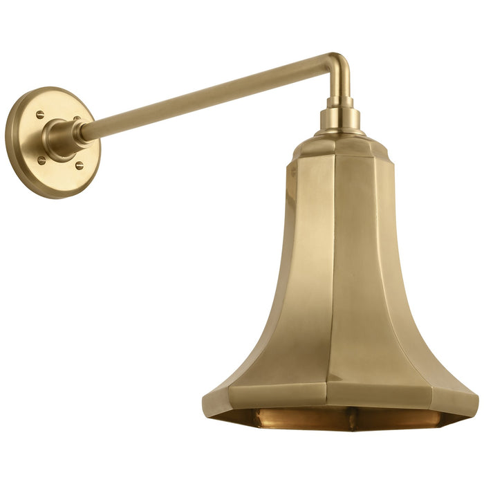 Visual Comfort Signature TOB 2812HAB/S9-HAB LED Barn Light, Hand-Rubbed Antique Brass
